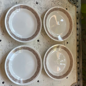 4 Corelle Sand Sketch Bread Plates 6.75