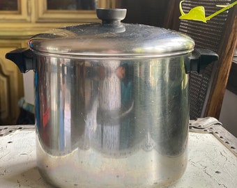 8 Quart Revere Ware Stock Pot & Lid, Stainless Steel ***Korea