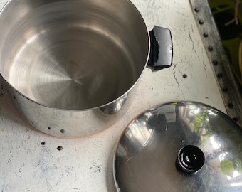 6 Quart Revere Ware  Stock Pot & Lid, Stainless Steel