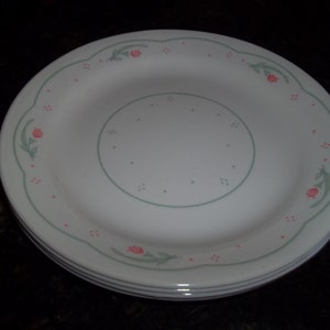 4 Corelle Calico Rose Bread Plates7.25&quot;