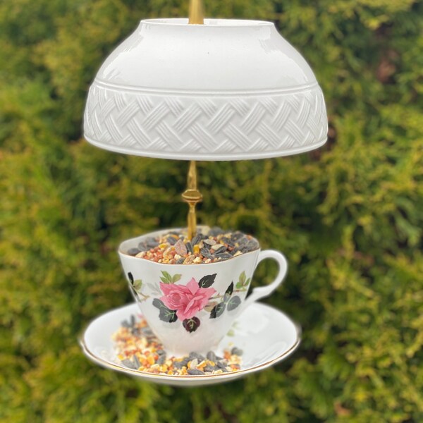 Tea Cup Bird Feeder Etsy