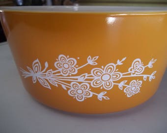 Golden Butterfly Pyrex#474-B, Vintage, Casserole Dish, Baking Dish, Bowl