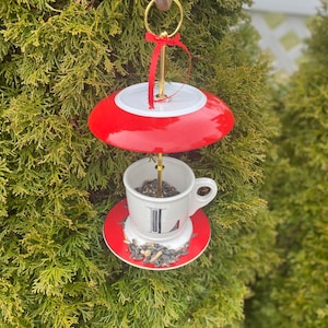 Tea Cup Bird Feeder, Garden Ornament