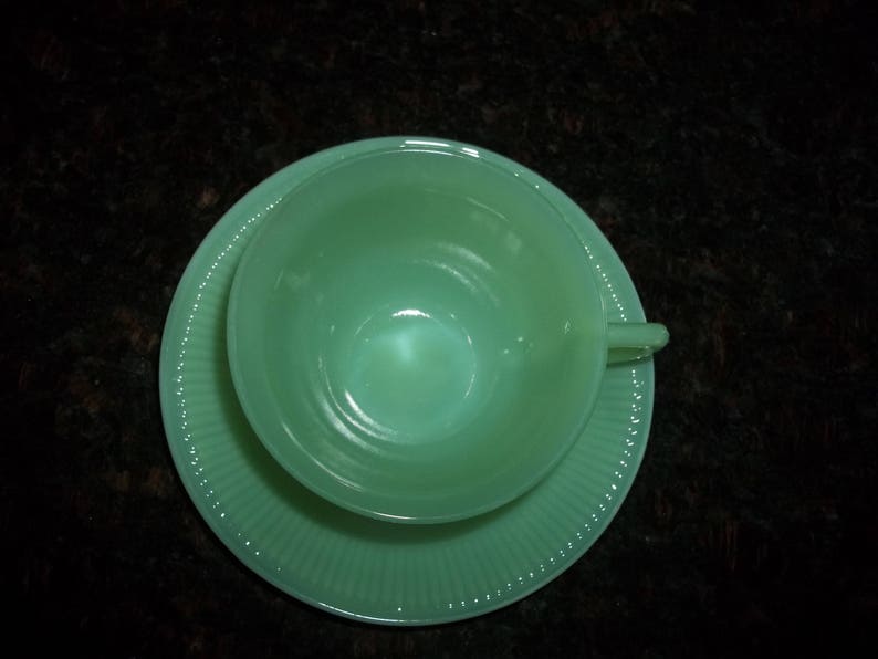 Cup and Saucer Fire King Jadeite,