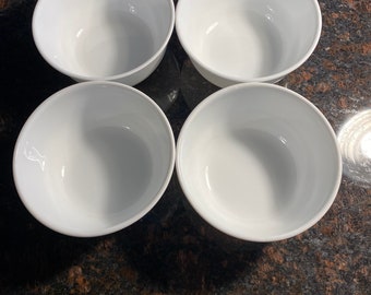 4 Corelle Just White 32oz , 1 Qt, 4 Cups Ice Cream Bowls