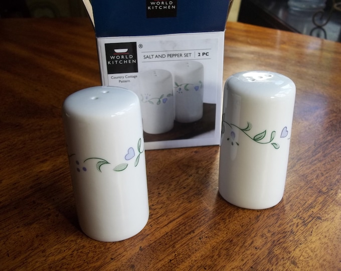 NIB Corelle Country Cottage Salt and Pepper Shakers Etsy
