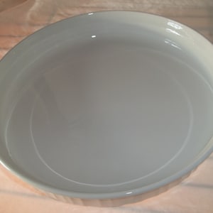 French White Corning Ware Quiche Baking Dish F-3-B