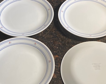 4 Corelle Country  Heart s 10.25”Dinner Plates, Made in the USA