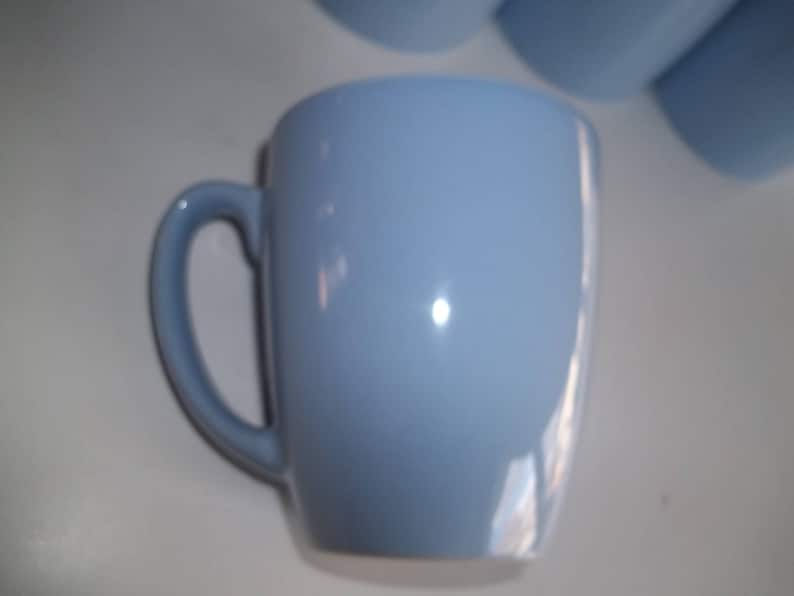 4 Corelle Stoneware Country Cottage, English Breakfast" Coffee/Tea Mug Light Blue 12 oz.4 Mugs image 2