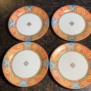 4 Corelle Sand Art Bread Plates 71/4