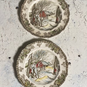 2 Johnson Brothers The Friendly VillageSugar Maple 6 1/8&quot; Bread Plates