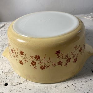 Trailing Flowers, Pyrex#475, Vintage, Handled Casserole Dish, Baking Dish, Bowl**