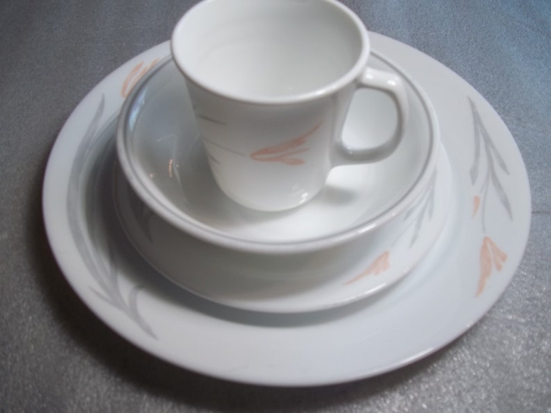 1 Set Of 4 Corelle Floral Wisp 1 Bowl 1 Bread 1 Dinner 1 Cup Dining Serving Home Living