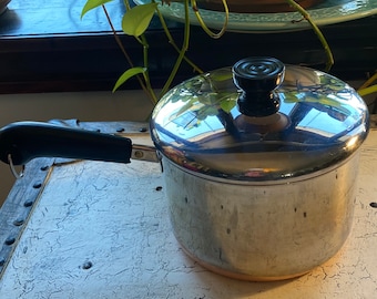 4 Quart Revere Ware  Pot & Lid, Stainless Steel