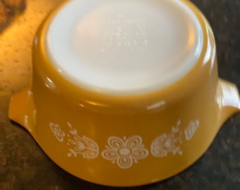 Golden Butterfly Pyrex#473-B, 1 Quart/ 1 Liter, Vintage, Casserole Dish, Baking Dish, Bowl