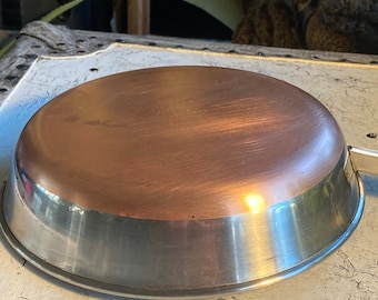 9" Fry Pan Revere Ware Copper Clad Bottom , Stainless Steel