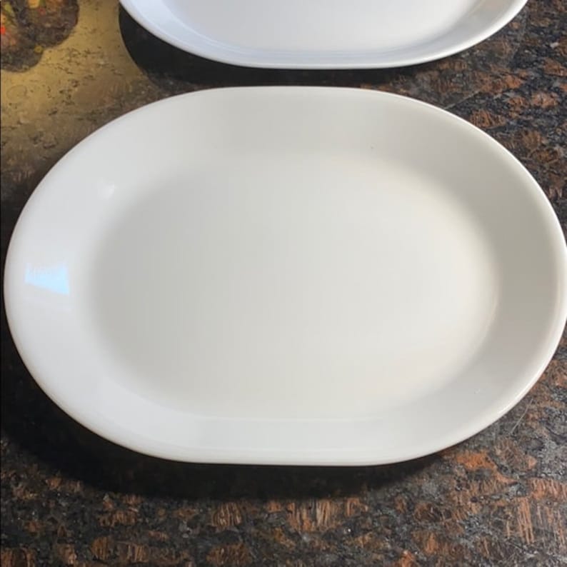 2 NWT Corelle White Serving Platters Platter 12.25x 10 Etsy Canada