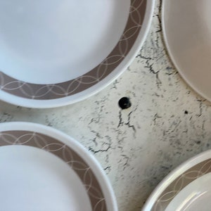 4 Corelle Sand Sketch Bread Plates 6.75