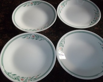 Set of 4 Corelle  Rosemarie Bread Plates 6.75"