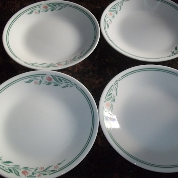 Set of 4 Corelle  Rosemarie Bread, or Salad Plates 6.75"