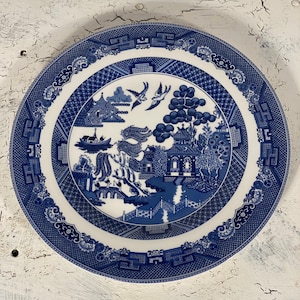 1 Johnson Bros China 10 1/4&quot; Willow Plates Made in England