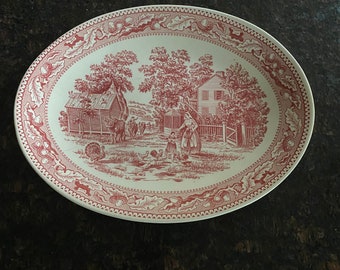1 Royal China Co 13" Memory Lane Serving Platter