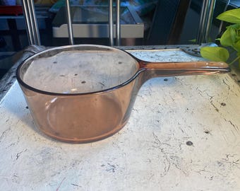 1.5 Liter / Quart Amber Visions Corning Ware Pan France
