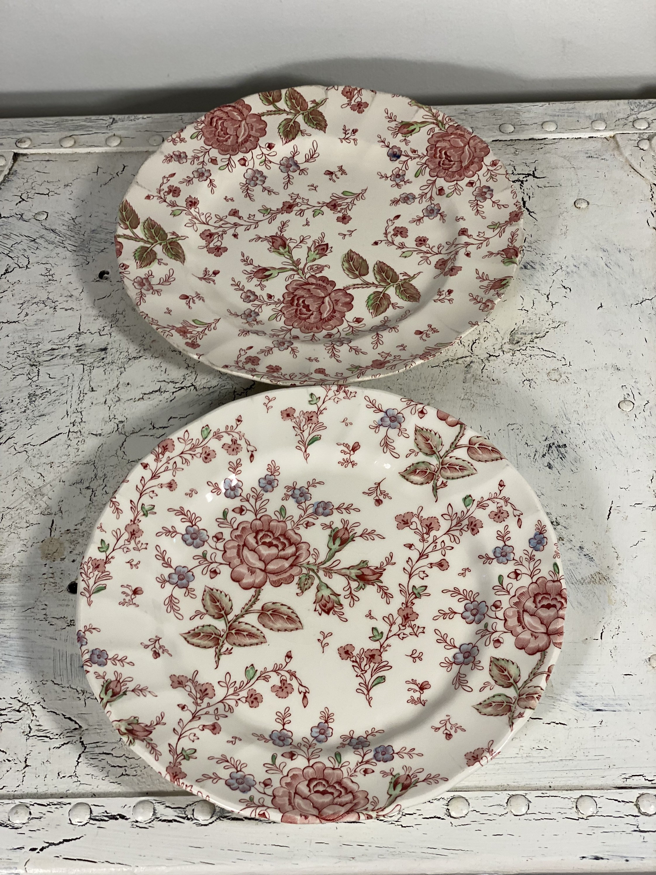 2 Johnson Brothers England Rose Chintz Dinner Plates - Etsy