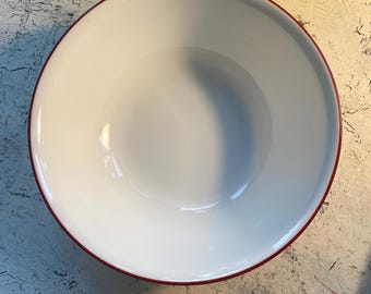 1 NWT Corelle White with Red Ring Serving  Bowl 8.5" Classic Cafe, Kyoto, Etc