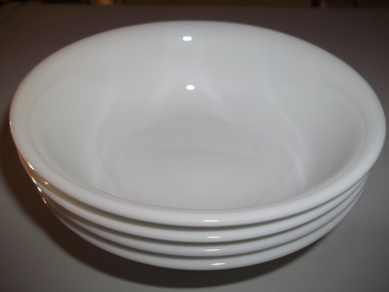 4 Corelle White Cereal Bowls Etsy Canada