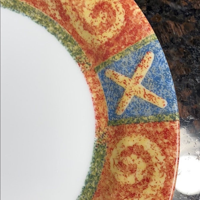 4 Corelle Sand Art Bread Plates 71/4