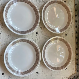 4 Corelle Sand Sketch Bread Plates 6.75