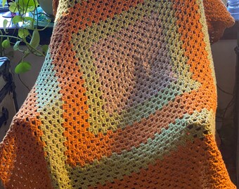 Organic Cotton 52x52” Handcrafted Afghan