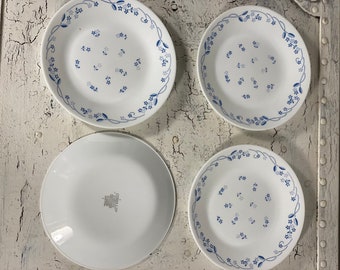 4 Corelle Provincial Blue Bread Plates 6.75"