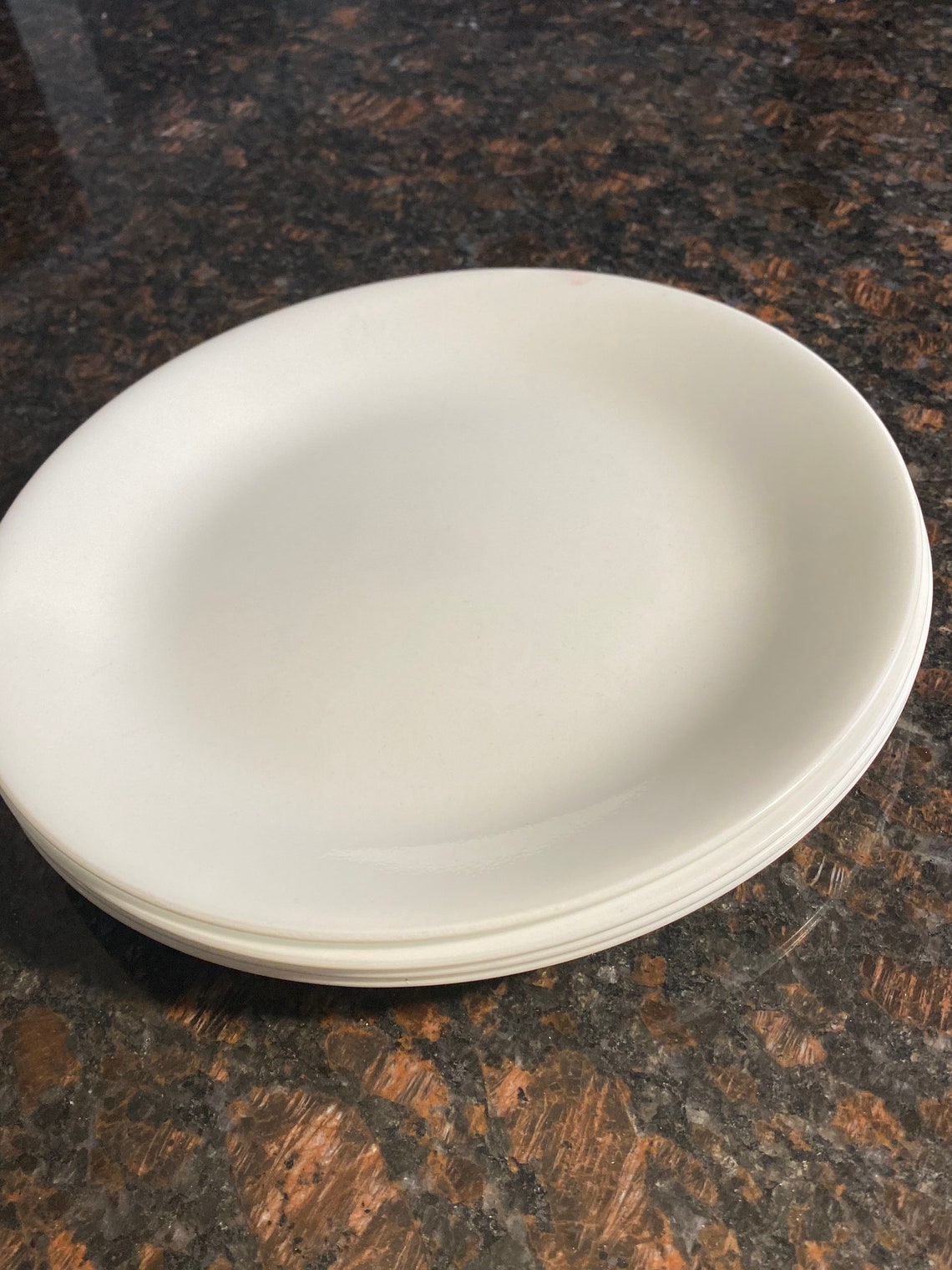 4 Corelle Just White 8.5 Salad Plates Etsy