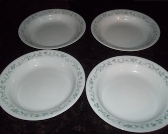 4 Corelle Country Cottage Rimmed Cereal Bowls