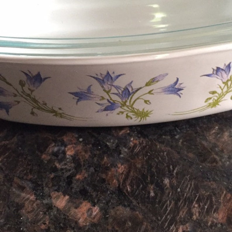 Corning Ware 2 Quart/2Liter Blue Dusk AKA Purple Flowers with Etsy