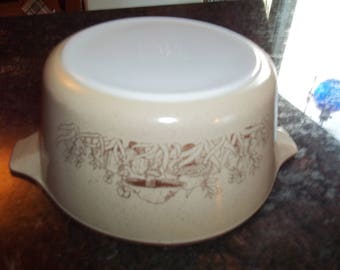Forest Fancies, Pyrex #474-B, Vintage, Casserole Dish, Baking Dish, Bowl