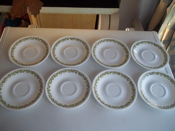 8 Corelle Saucers Spring Blossom Aka Crazy Daisy Etsy