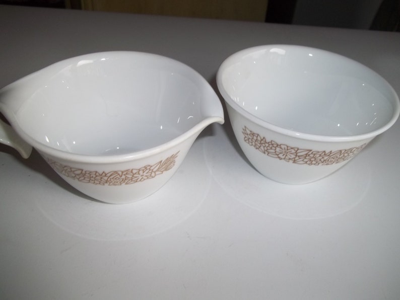 Corelle Woodland Sugar and Creamer Etsy