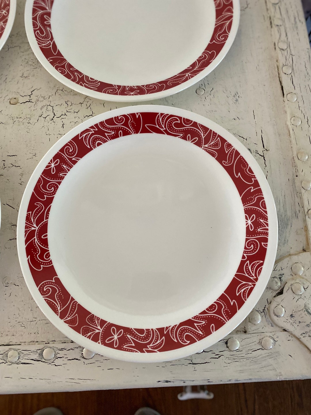 4 Corelle Bandhani Dinner Plates 10.25 Etsy