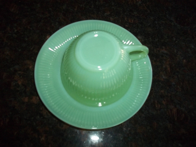 Cup and Saucer Fire King Jadeite,