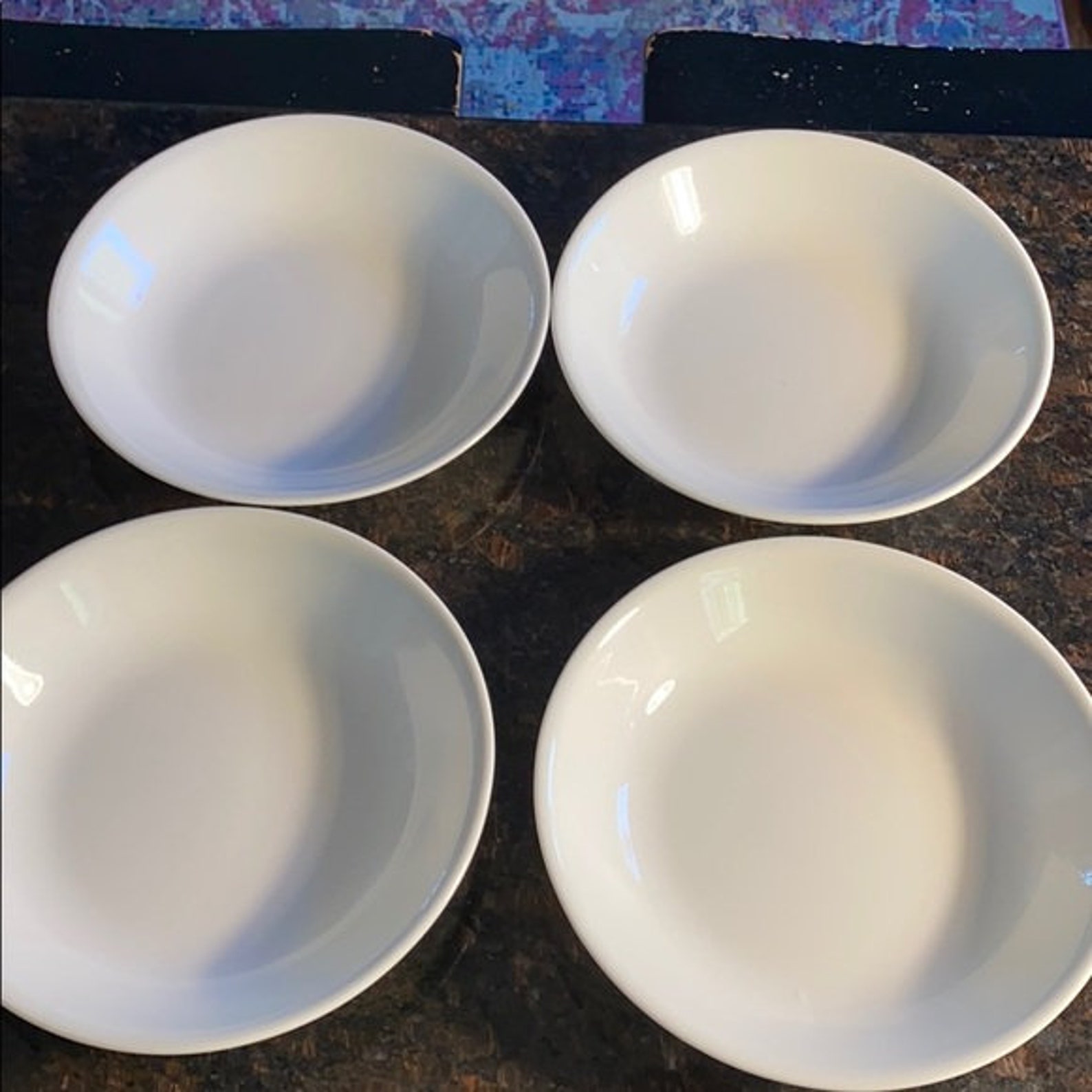 4 Corelle Just White 20oz Pasta Bowls Etsy