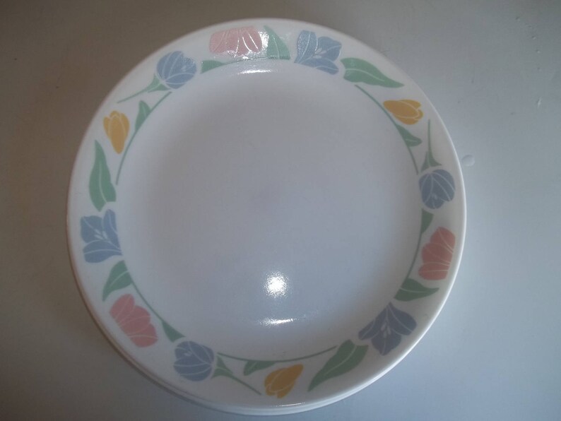 4 Corelle Friendship Dinner Plates Made in the USA