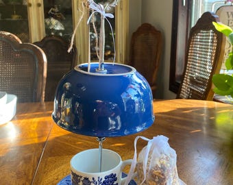 Churchill Blue Willow Tea Cup Bird Feeder, #8