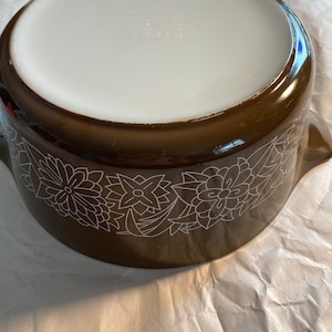 Woodland, Pyrex#475, Vintage, Handled Casserole Dish, Baking Dish, Bowl