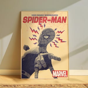 Vintage spiderman poster - Etsy 日本