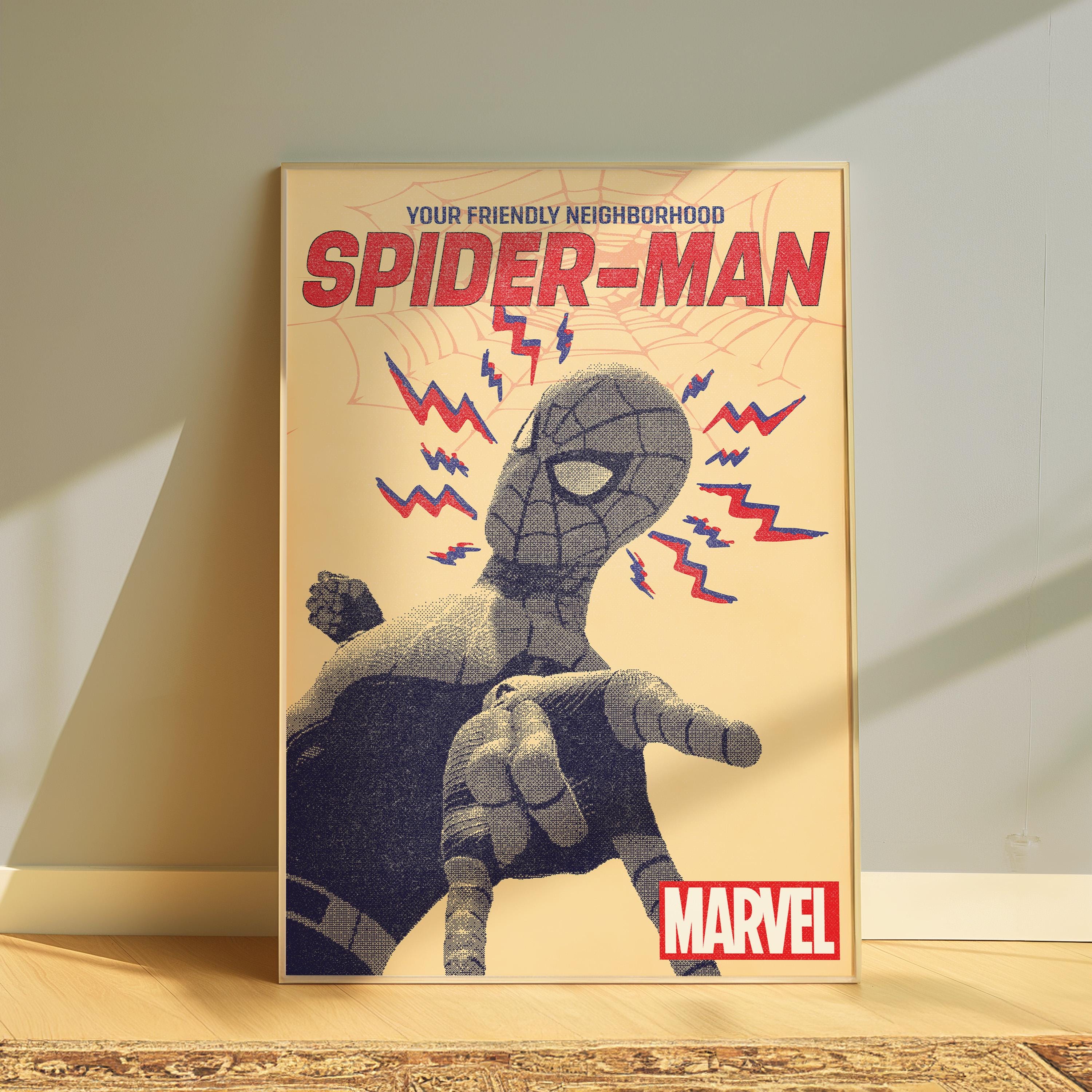 Stampa Su Tela Iron Man 76,2x50,8 Cm (A1) - Quadro Pop Retrò Con Telaio In Pino Massiccio, Pronto Da Appendere