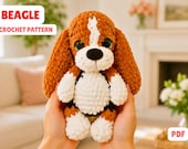 Beagle Plush Crochet Pattern PDF, Dog Amigurumi Pattern, Realistic Puppy Plush Tutorial, Cute Crochet Dog Soft Toy