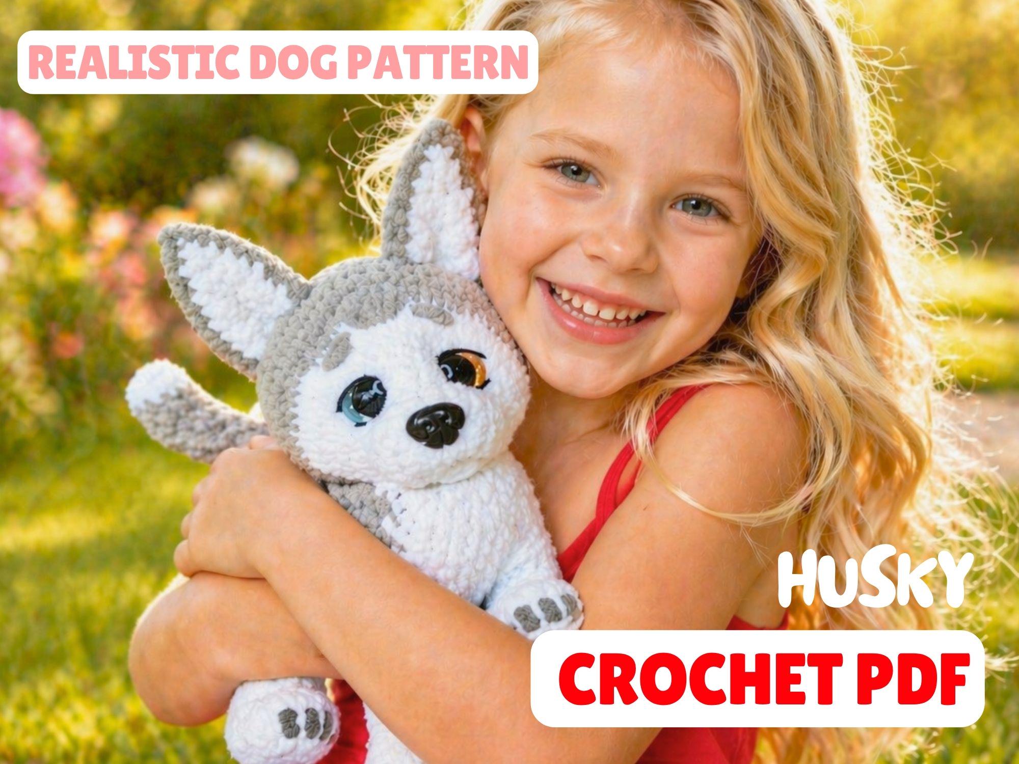 Realistic Husky Plush Puppy Crochet Pattern